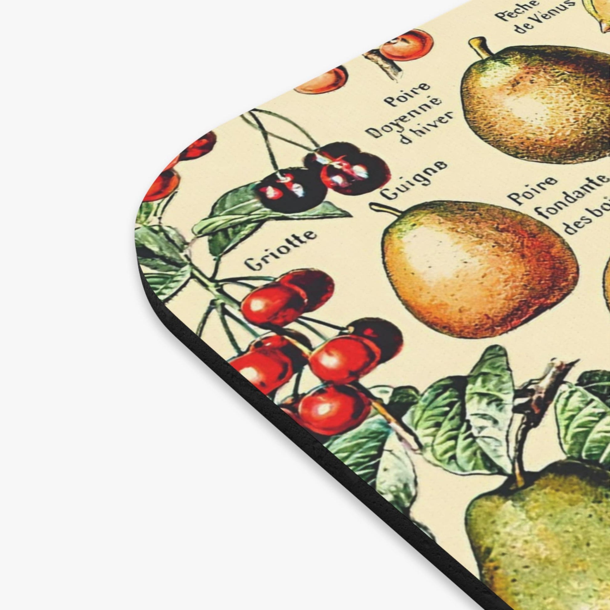 Fruit Diagram Vintage Mouse Pad Design Close Up