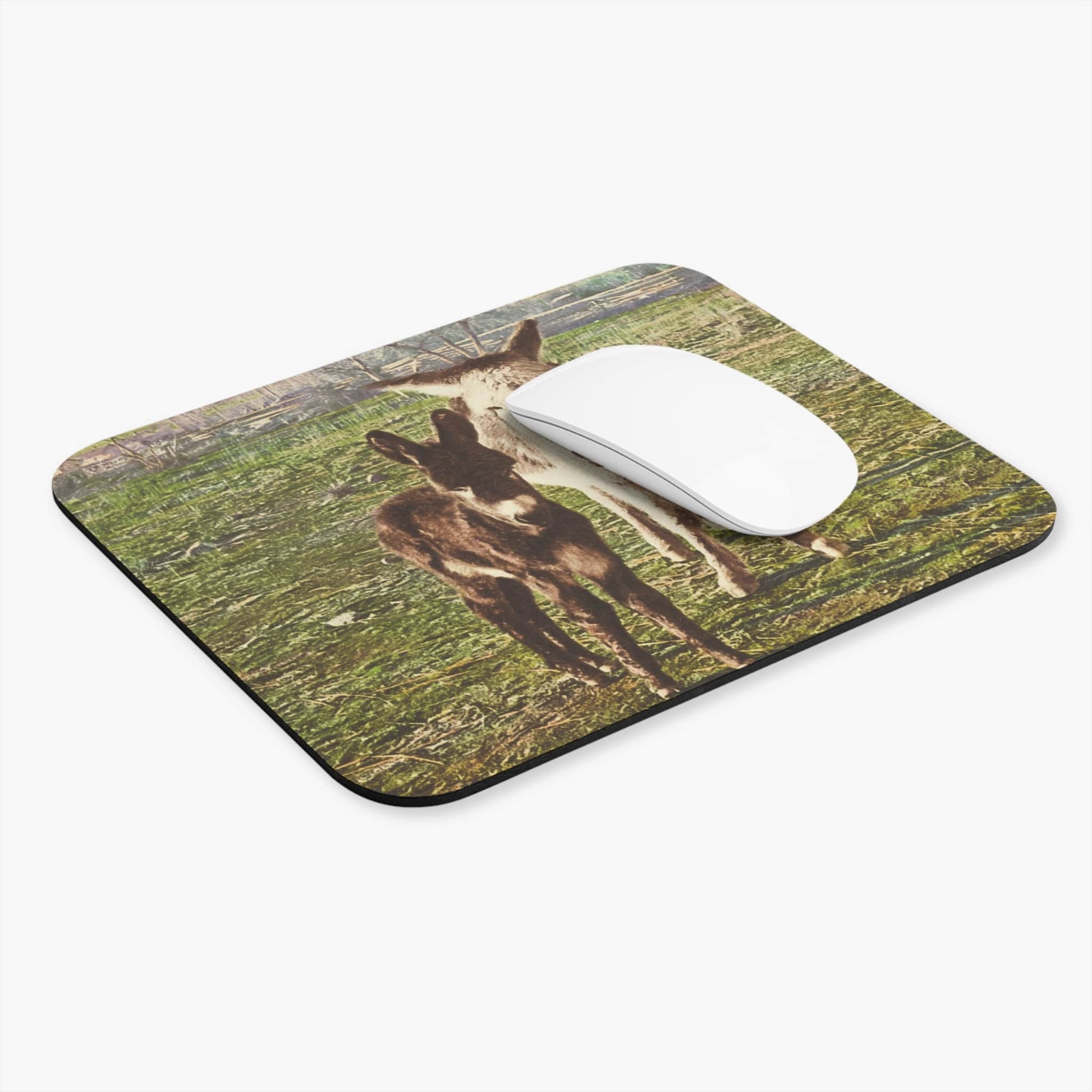 Funny Animal Computer Desk Mouse Pad With White Mouse