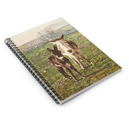 Funny Animal Spiral Notebook Laying Flat on White Surface
