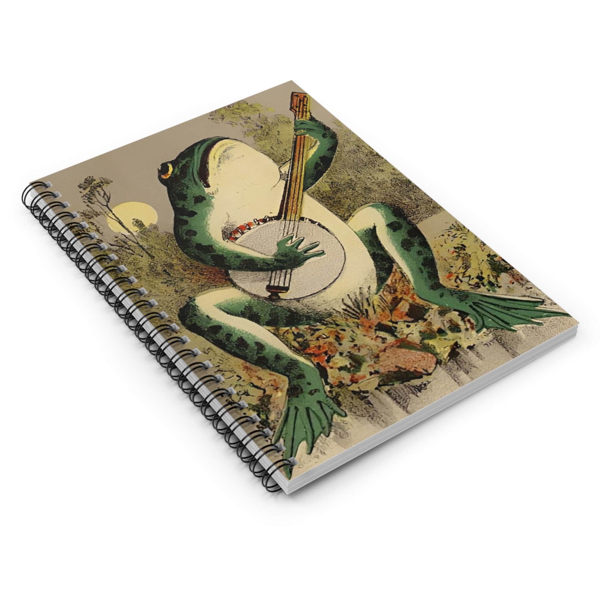 Funny Animal Spiral Notebook Laying Flat on White Surface