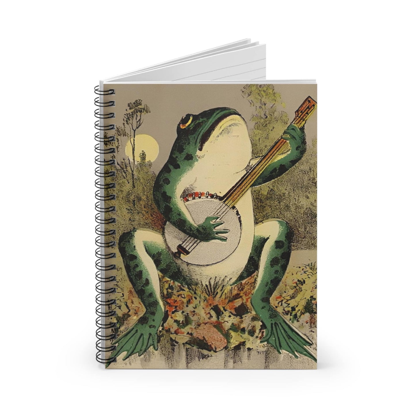Funny Animal Spiral Notebook Standing up on White Desk