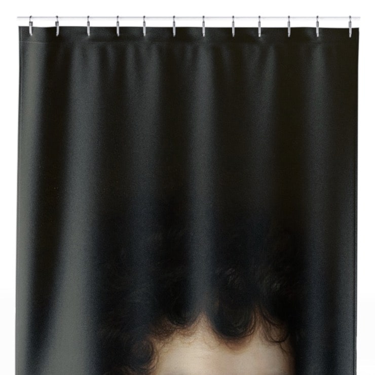 Funny Bathroom Shower Curtain Close Up, Humor and Fun Shower Curtains