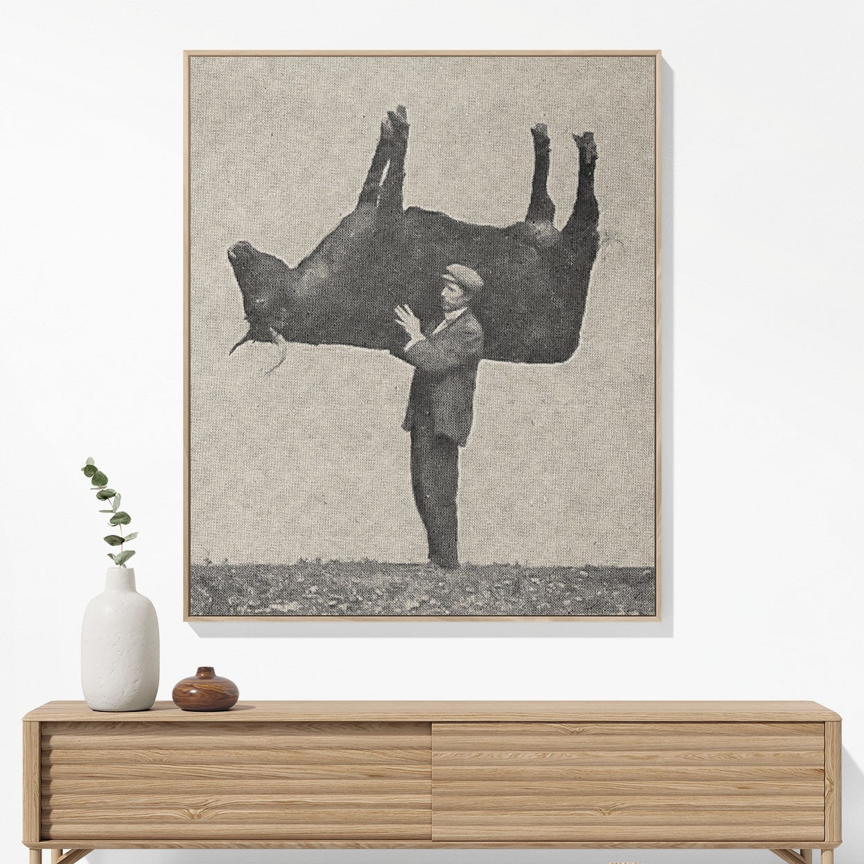 Funny Woven Blanket Woven Blanket Hanging on a Wall as Framed Wall Art