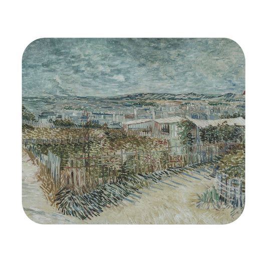 Garden Landscape Mouse Pad showcasing a French countryside scenic design, adding charm to desk and office decor.