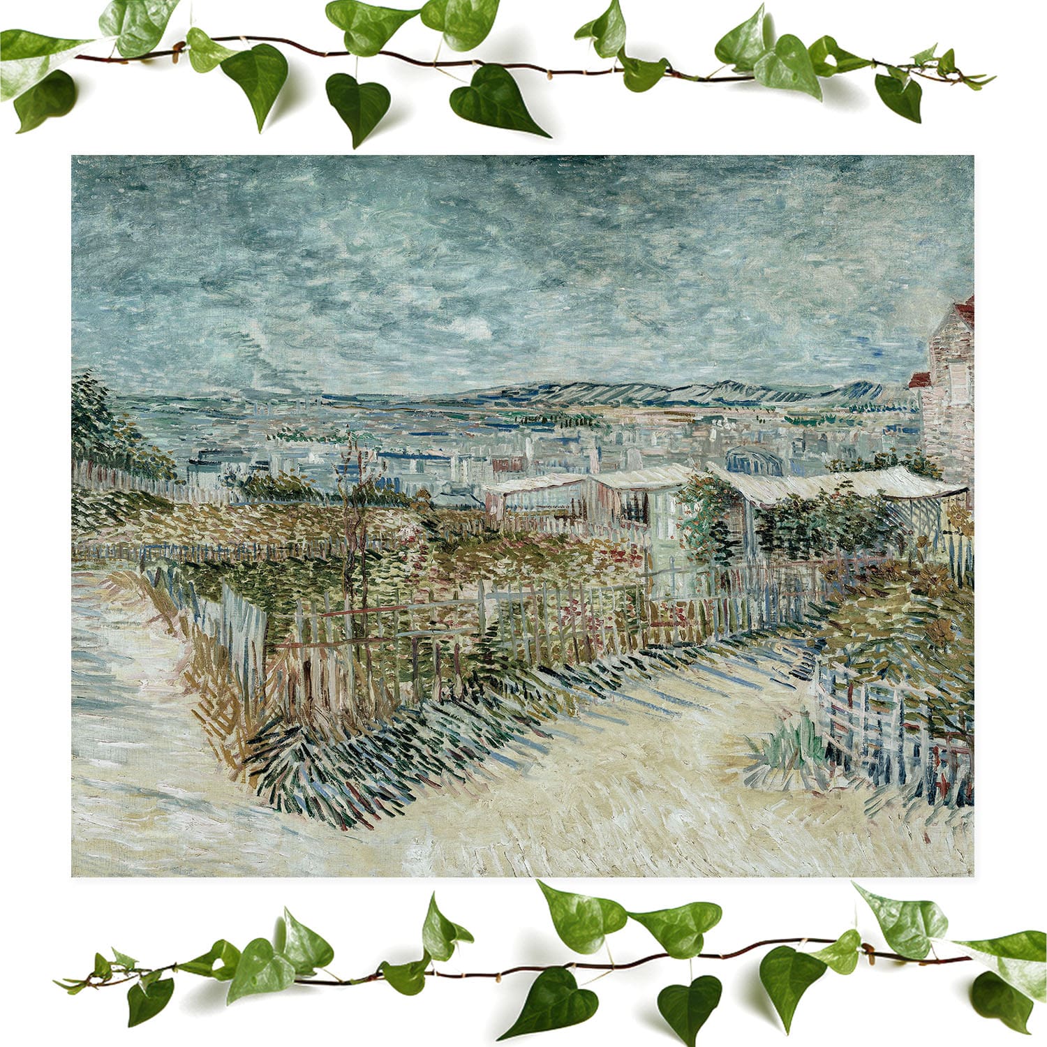 Garden Landscape art print french countryside vintage wall art