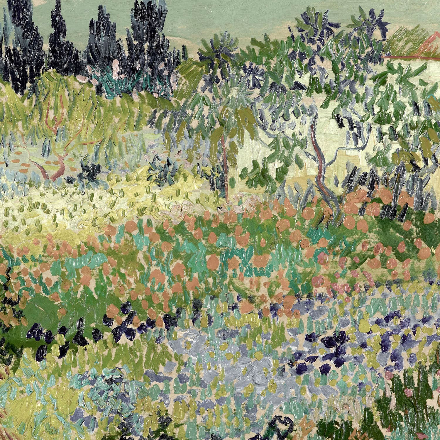 Garden at Arles Vincent Van Gogh Art Print Close Up Detail Shot 2