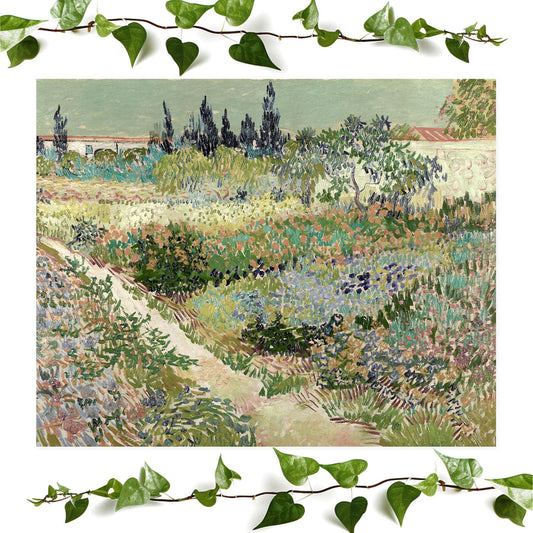 Vincent Van Gogh landscape art print, ideal for vintage nature wall art.
