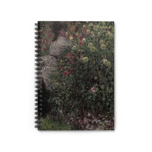 Gardening Notebook with Dark Green Floral cover, great for journaling and planning, highlighting dark green floral gardening themes.