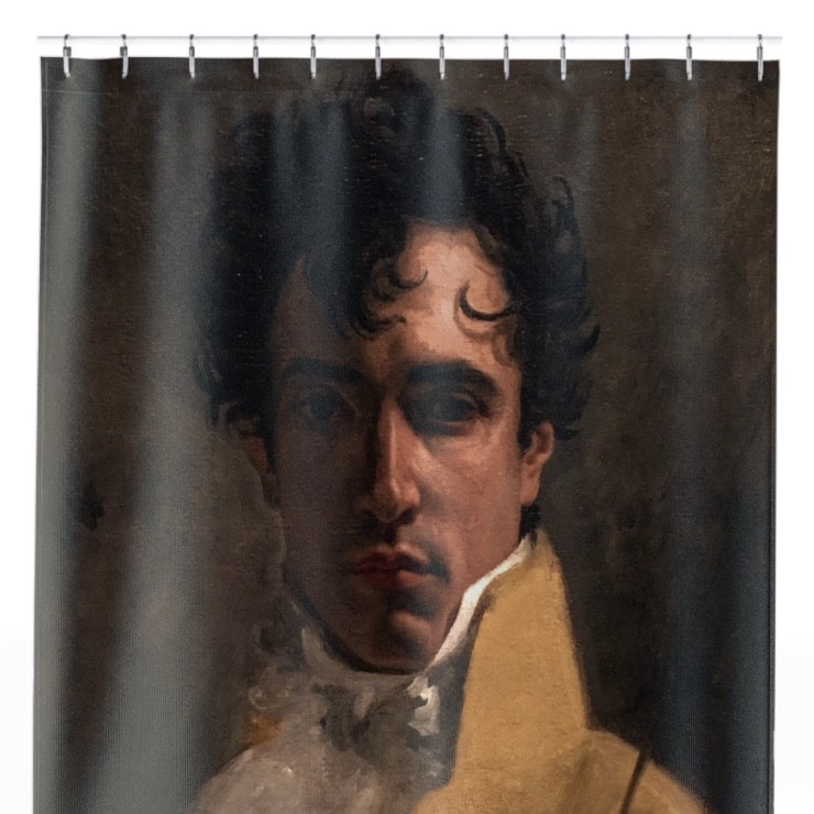 Gilded Age Heart Throb Shower Curtain Close Up, Victorian Shower Curtains