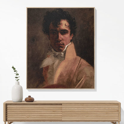 Gilded Age Heart Throb Woven Blanket Hanging on a Wall as Framed Wall Art