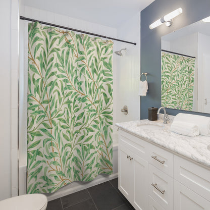 Green Leaf Shower Curtain Best Bathroom Decorating Ideas for Botanical Decor