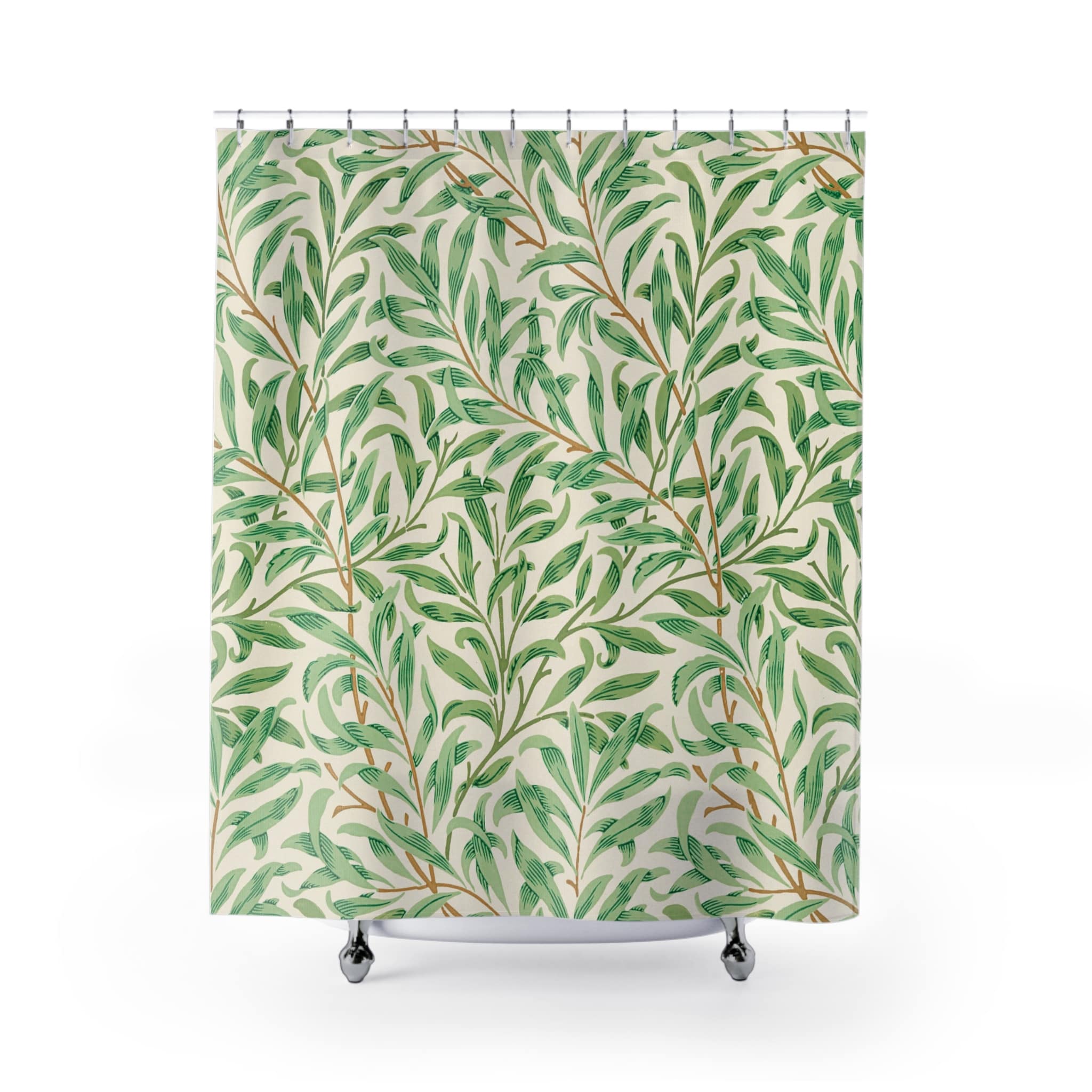 Green Shower Curtain, William Morris&Decor,&Green Bathroom Decor, Vintage Bathroom, Art Nouveau Decor, Art Shower newest Curtain, Green Floral