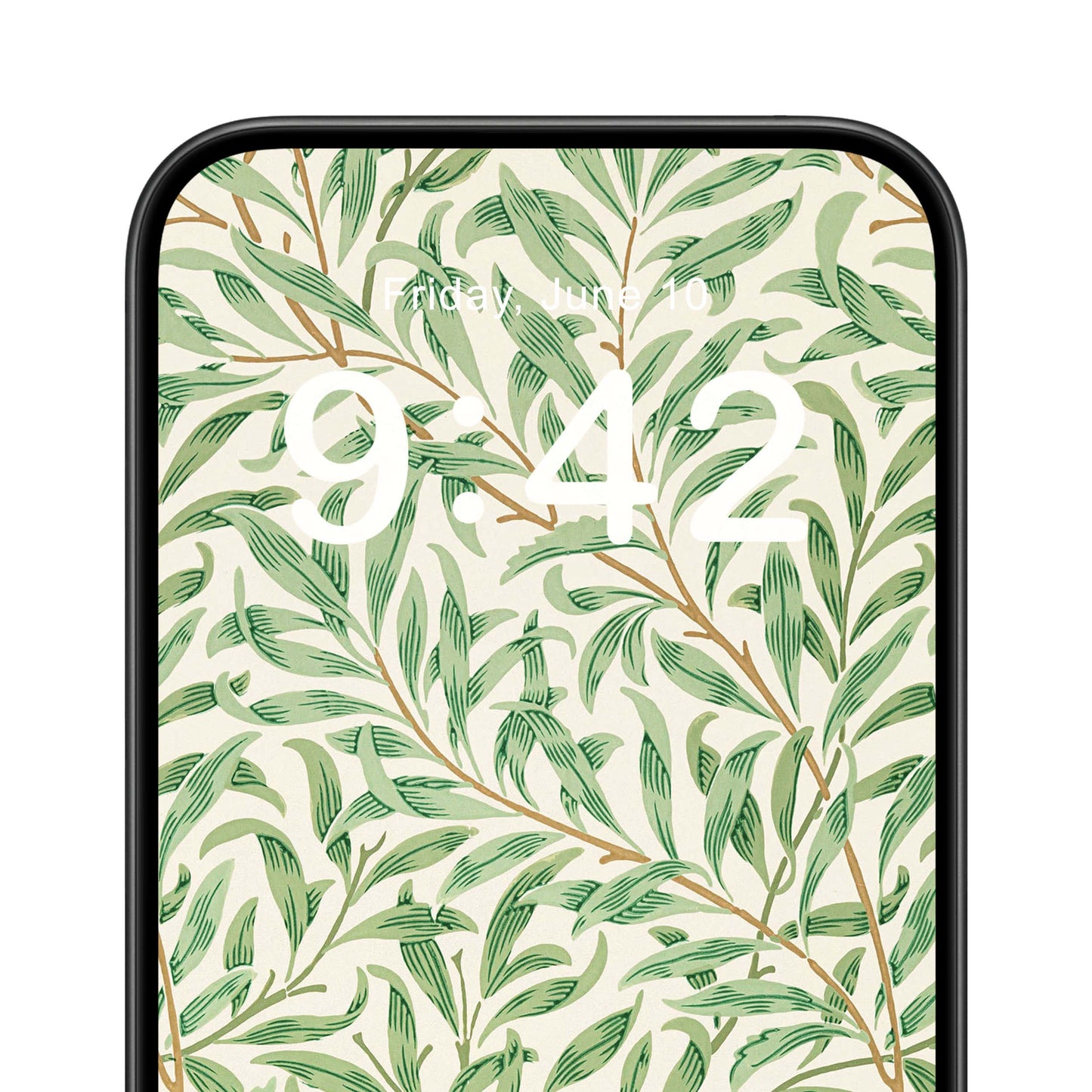 Green Leaf Phone Wallpaper Close Up