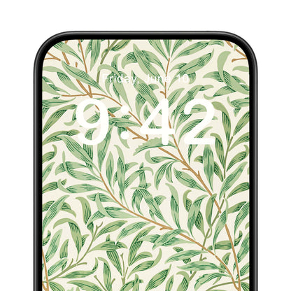 Green Leaf Phone Wallpaper Close Up