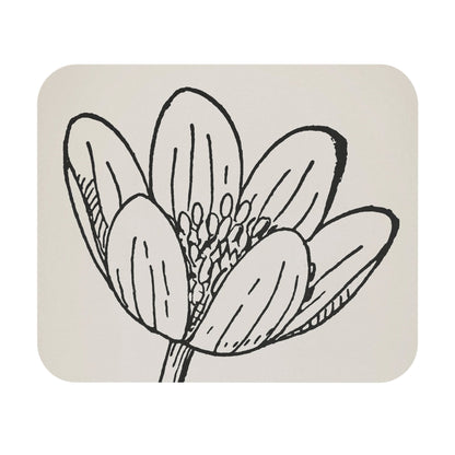 Minimalist Flower Mouse Pad with a happy design, adding vibrancy to desk and office decor.