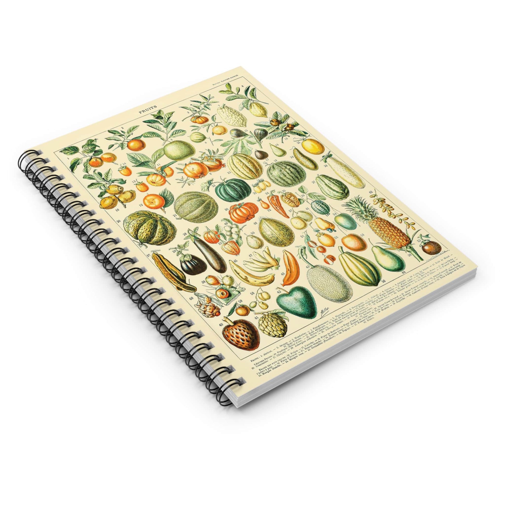 Harvest Spiral Notebook Laying Flat on White Surface