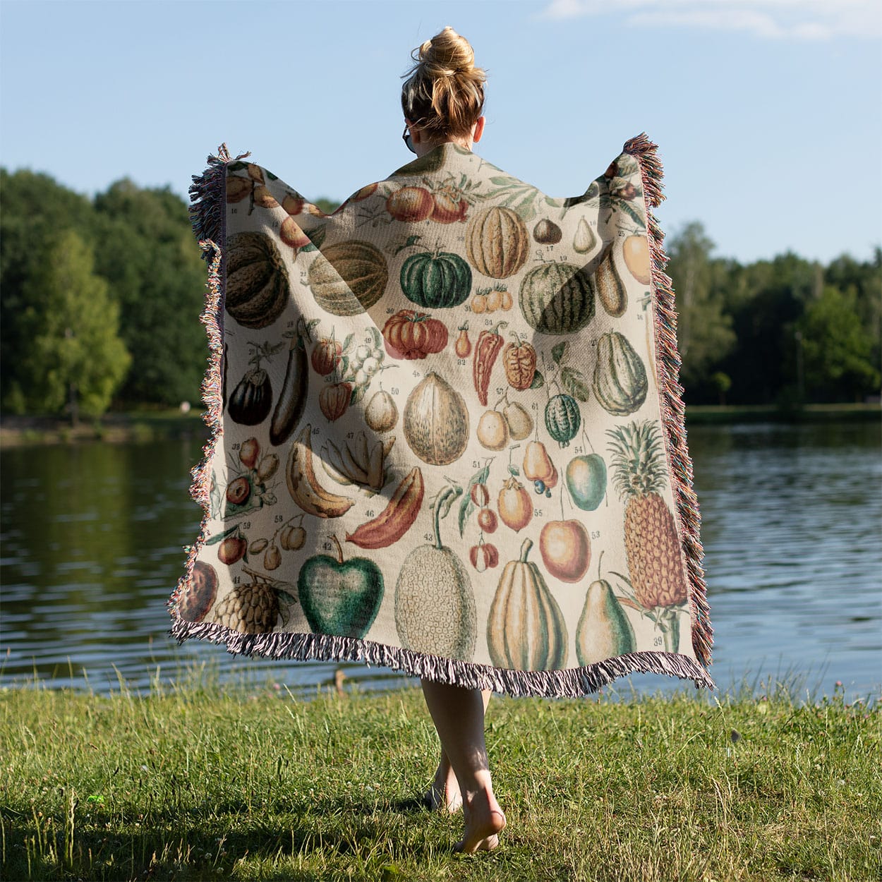 Harvest Held on a Woman's Back Outside