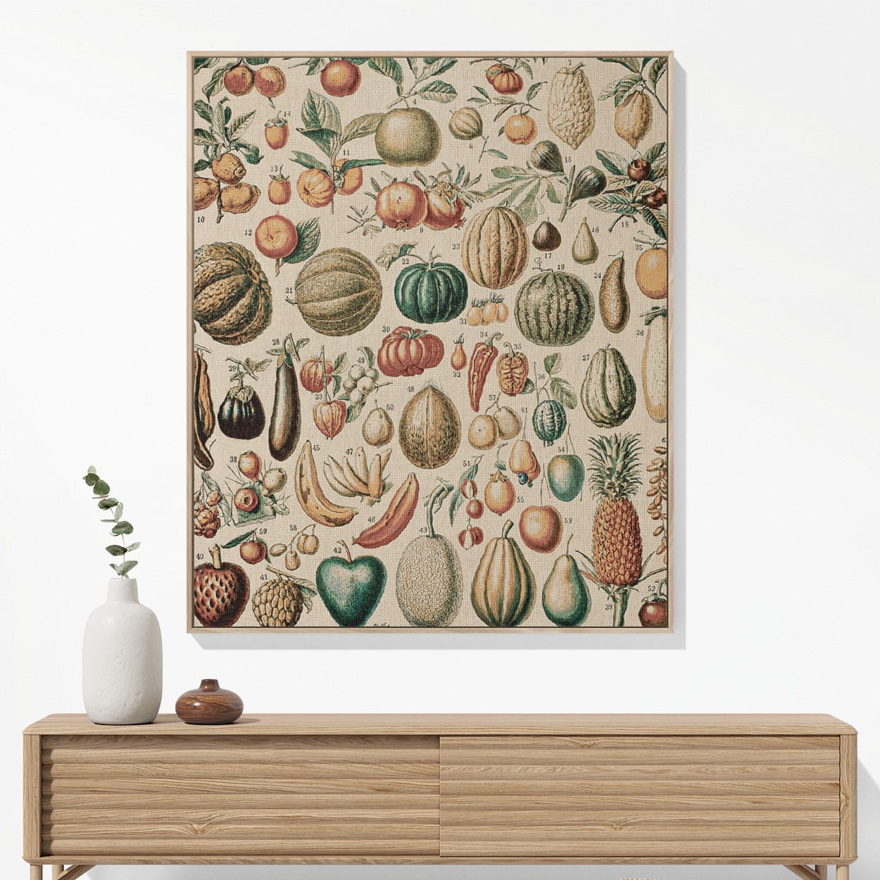 Harvest Woven Blanket Hanging on a Wall as Framed Wall Art