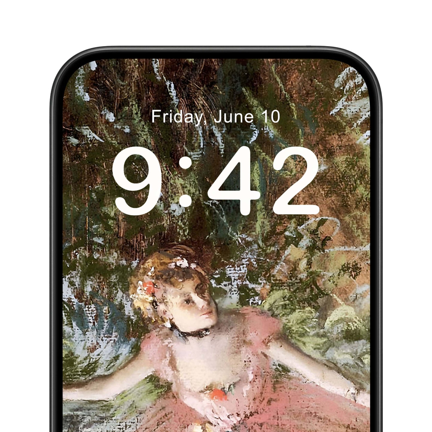 Impressionist Ballerina Phone Wallpaper Close Up