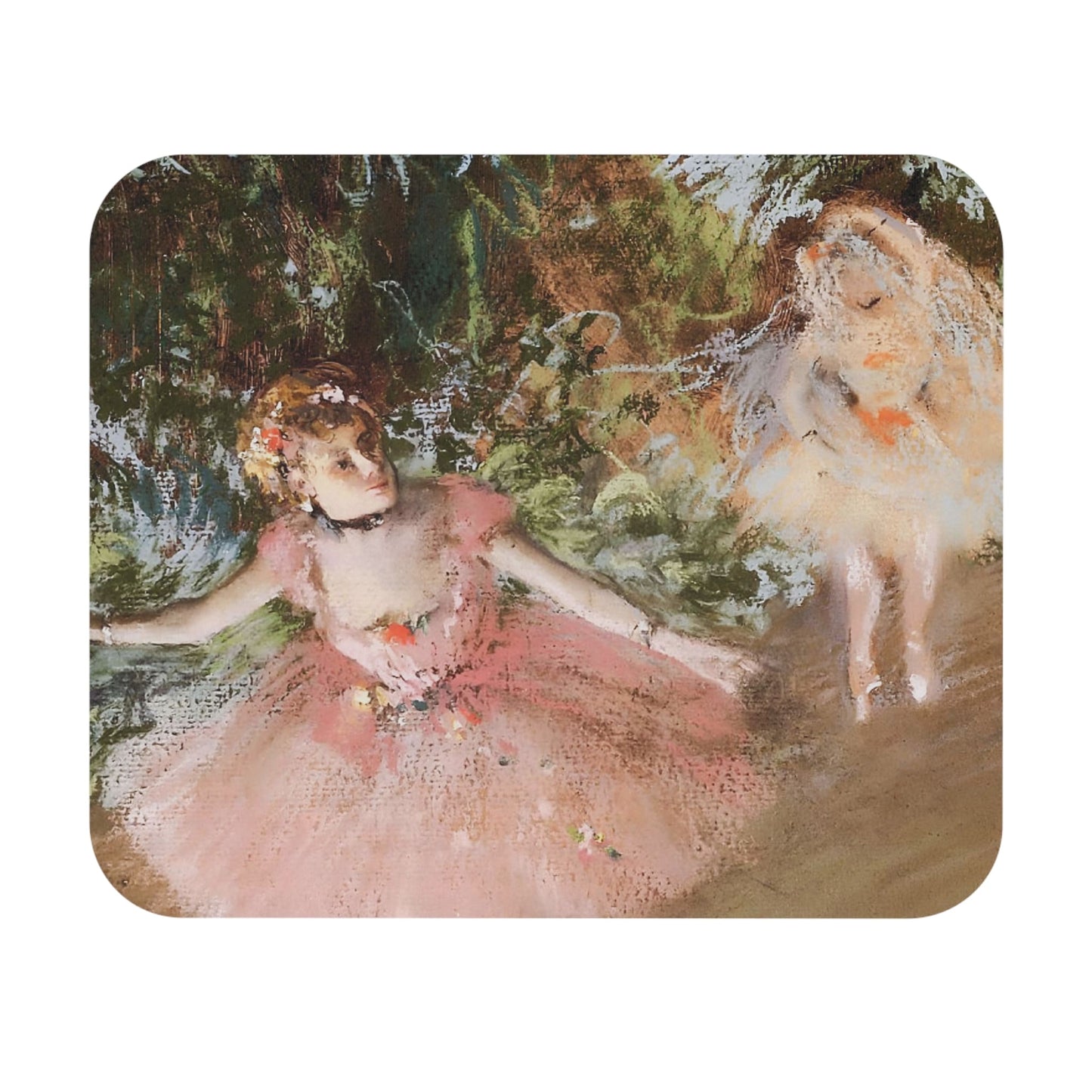 Impressionist Ballerina Mouse Pad featuring Edgar Degas art, ideal for desk and office decor.