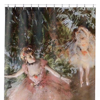 Impressionist Ballerina Shower Curtain Close Up, Victorian Shower Curtains
