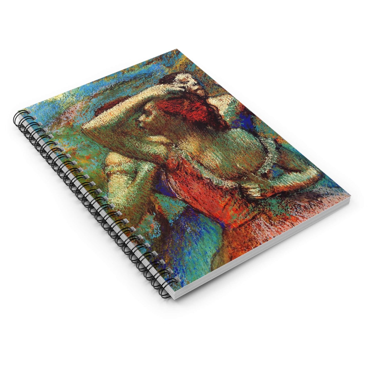 Impressionist Spiral Notebook Laying Flat on White Surface