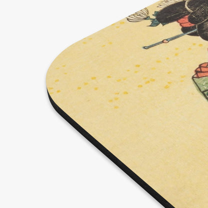 Japanese Aesthetic Vintage Mouse Pad Design Close Up