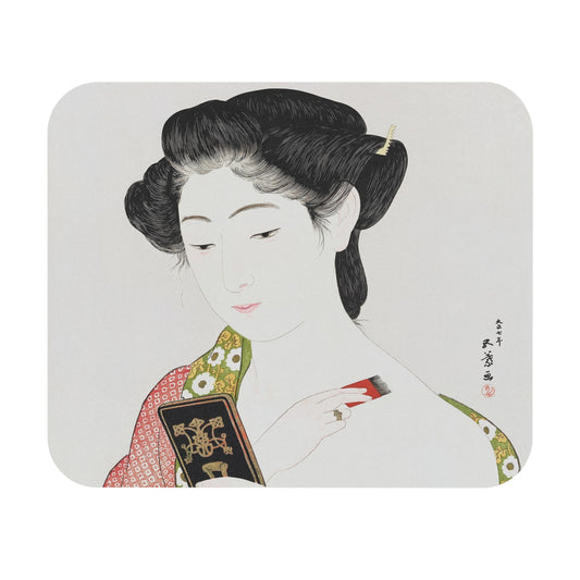 Japanese Aesthetic Mouse Pad highlighting an applying powder theme, adding elegance to desk and office decor.