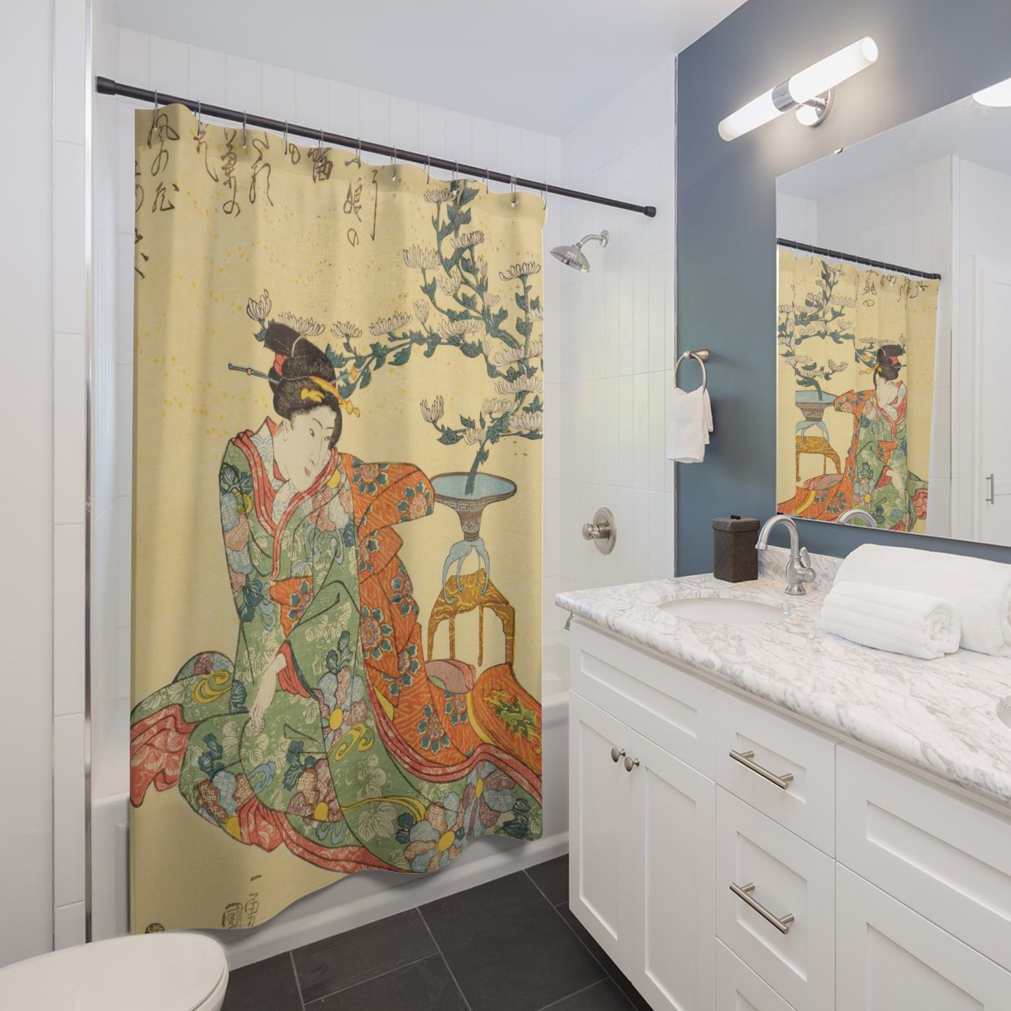 Japanese Aesthetic Shower Curtain Best Bathroom Decorating Ideas for Japanese Decor