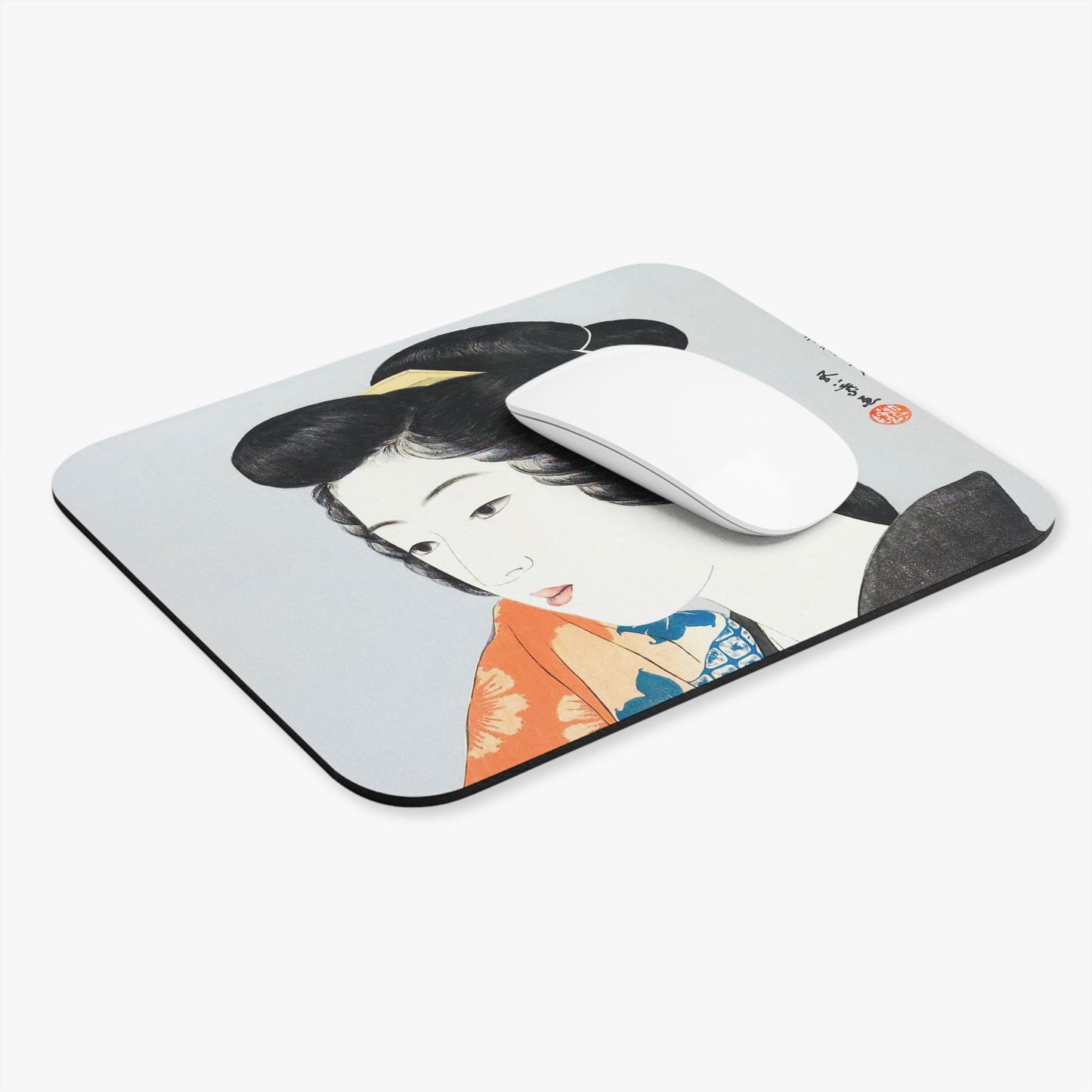 Japanese Fashion Computer Desk Mouse Pad With White Mouse