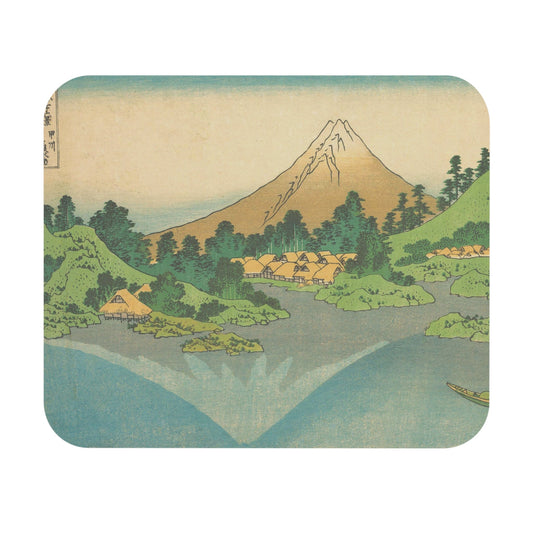 Mount Fuji Reflection Mouse Pad featuring Japanese art, adding cultural charm to desk and office decor.