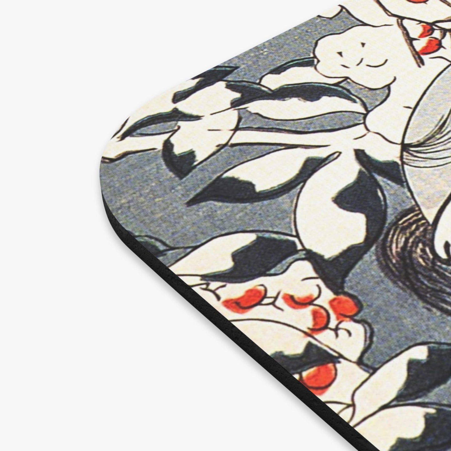 Japanese Warrior Vintage Mouse Pad Design Close Up