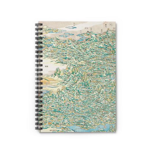 Woodblock Notebook with map of China cover, ideal for journals and planners, featuring a traditional map of China design.