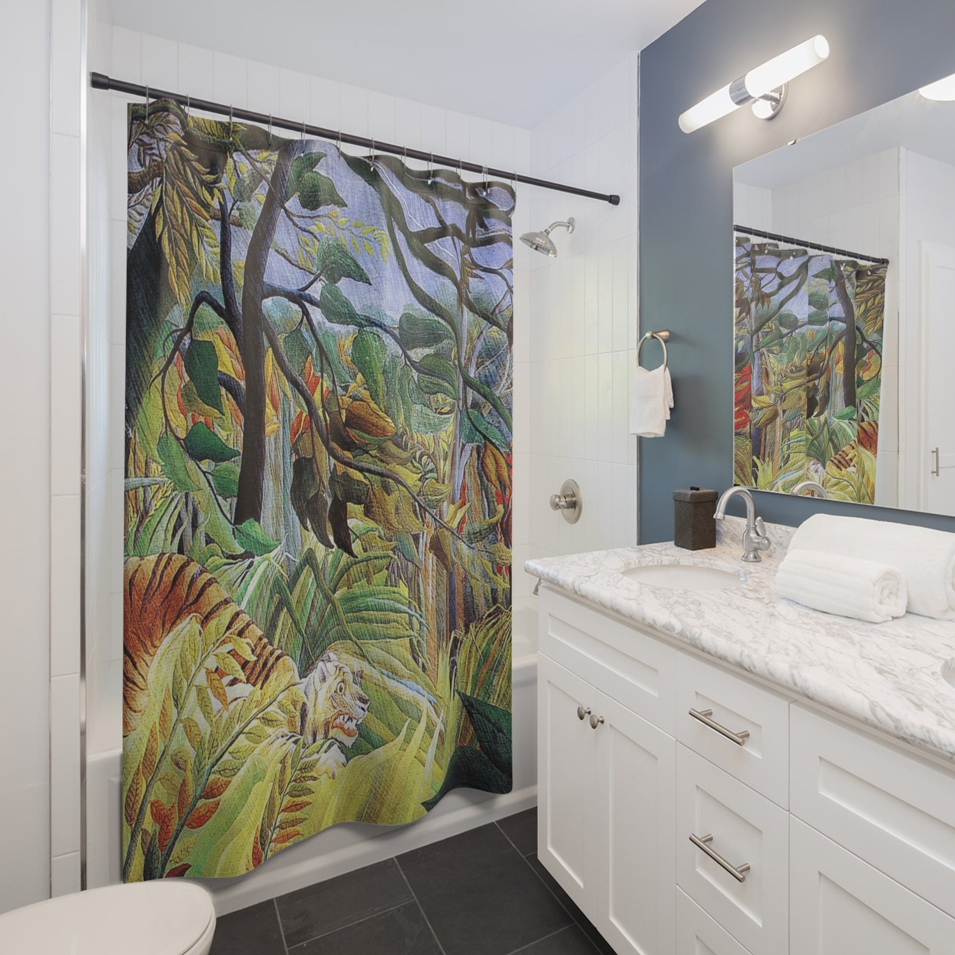 Jungle Landscape Shower Curtain Best Bathroom Decorating Ideas for Landscapes Decor