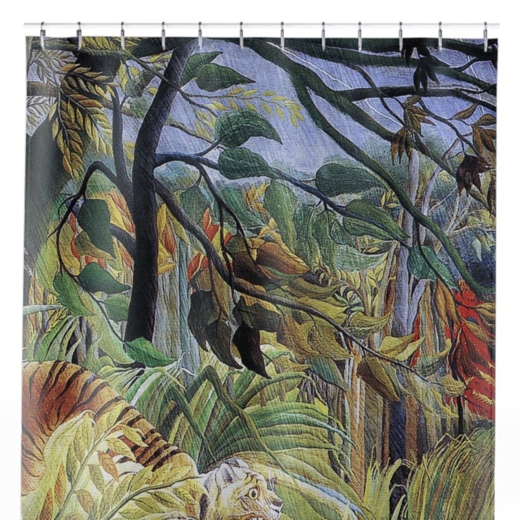 Jungle Landscape Shower Curtain Close Up, Landscapes Shower Curtains