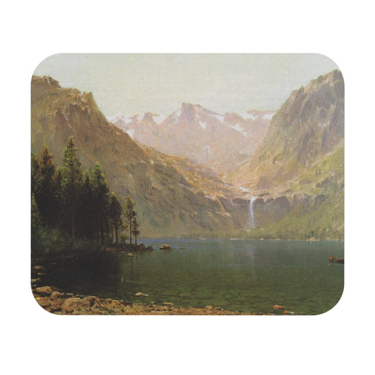 Lake and Mountains Mouse Pad with Lake Tahoe art, desk and office decor featuring scenic lake and mountain views.