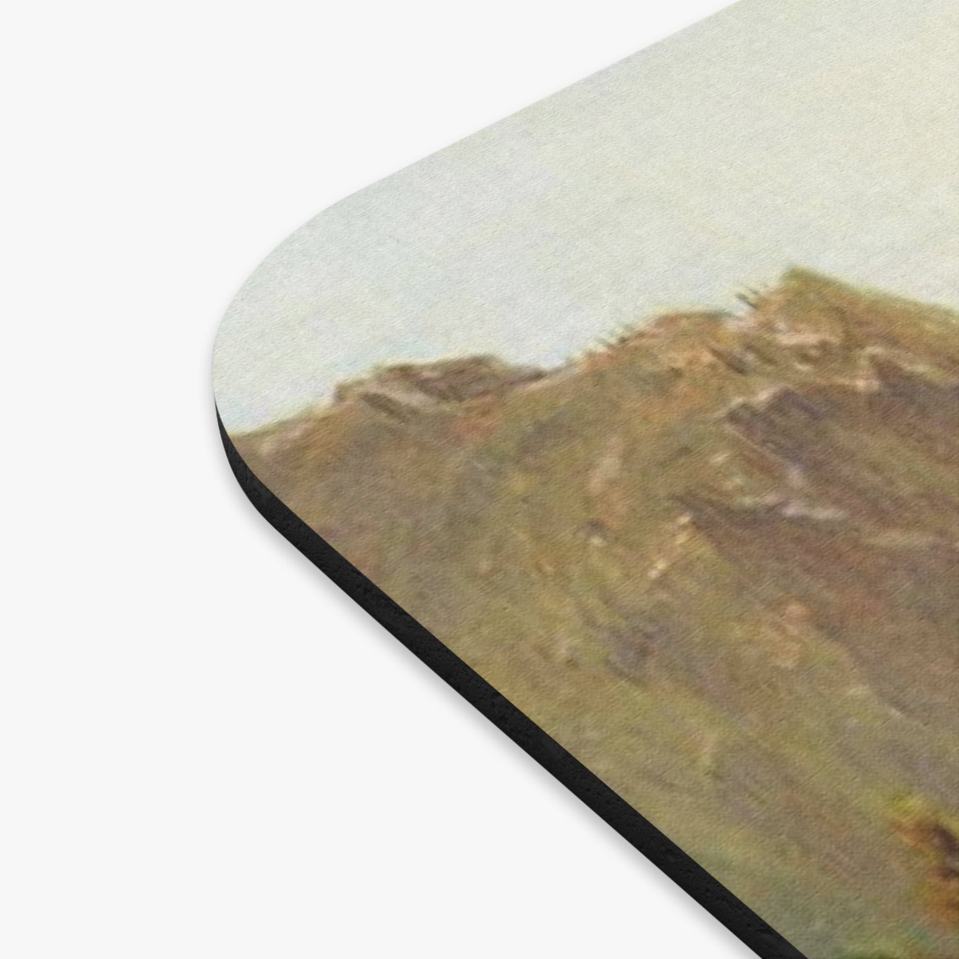 Lake and Mountains Vintage Mouse Pad Design Close Up