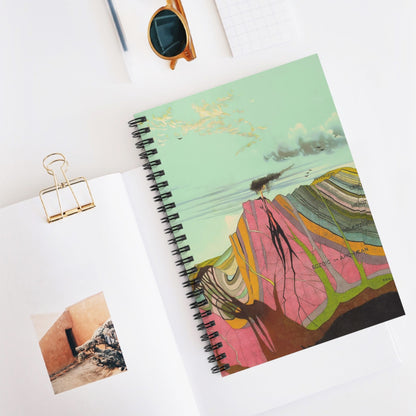 Layers of the Earth Spiral Notebook Displayed on Desk