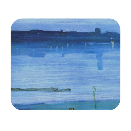 Light Blue Abstract Mouse Pad showcasing tranquil artistry, perfect for desk and office decor.