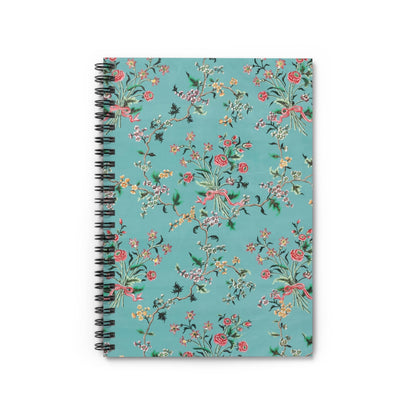 Light Floral Notebook with Light Blue and Pink cover, great for journaling and planning, highlighting light blue and pink floral designs.