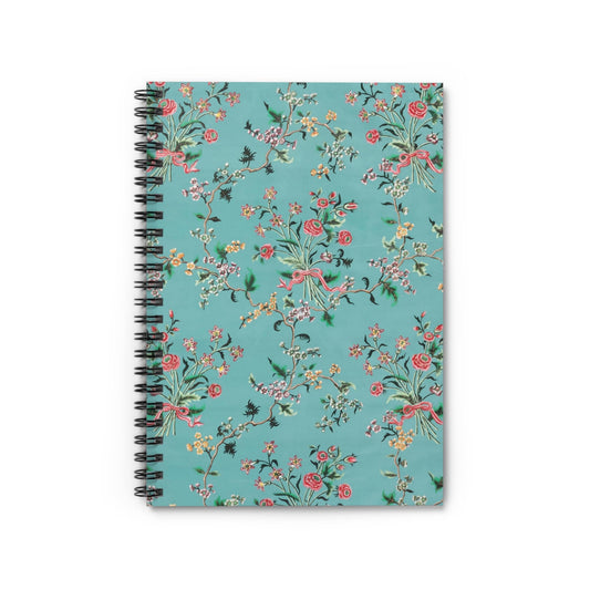 Light Floral Notebook with Light Blue and Pink cover, great for journaling and planning, highlighting light blue and pink floral designs.