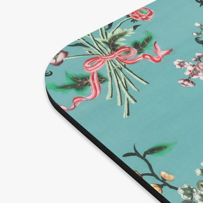 Light Floral Vintage Mouse Pad Design Close Up