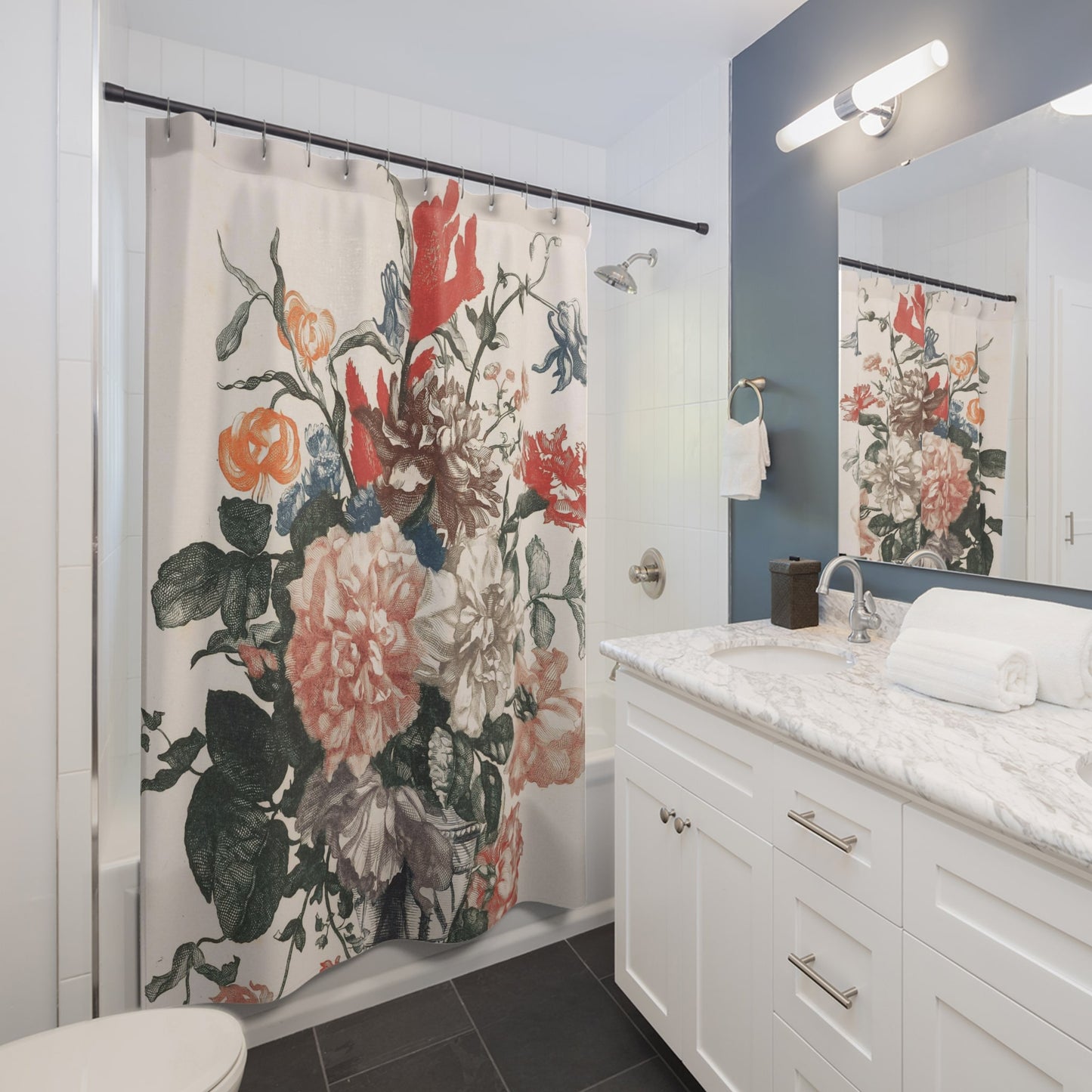 Light Floral Shower Curtain Best Bathroom Decorating Ideas for Flowers Decor
