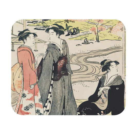 Light Japanese Aesthetic Mouse Pad showcasing a spring design, perfect for desk and office decor.