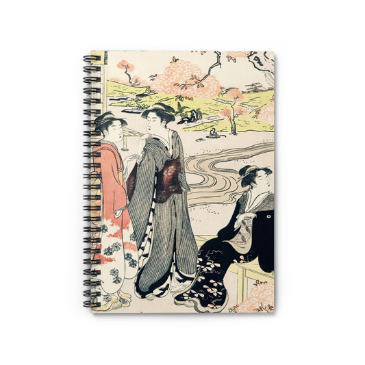 Light Japanese Aesthetic Notebook with Spring cover, perfect for journaling and planning, featuring a light Japanese spring theme.