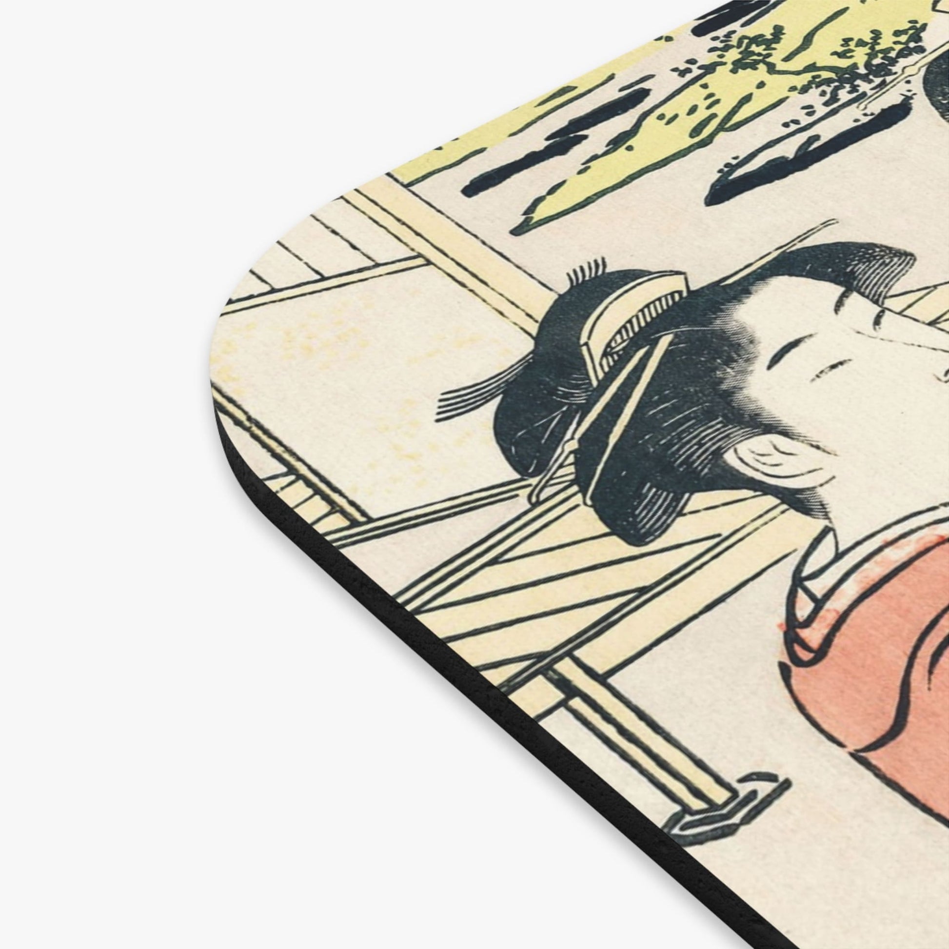 Light Japanese Aesthetic Vintage Mouse Pad Design Close Up