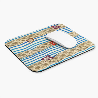 Little Japanese Kites Computer Desk Mouse Pad With White Mouse