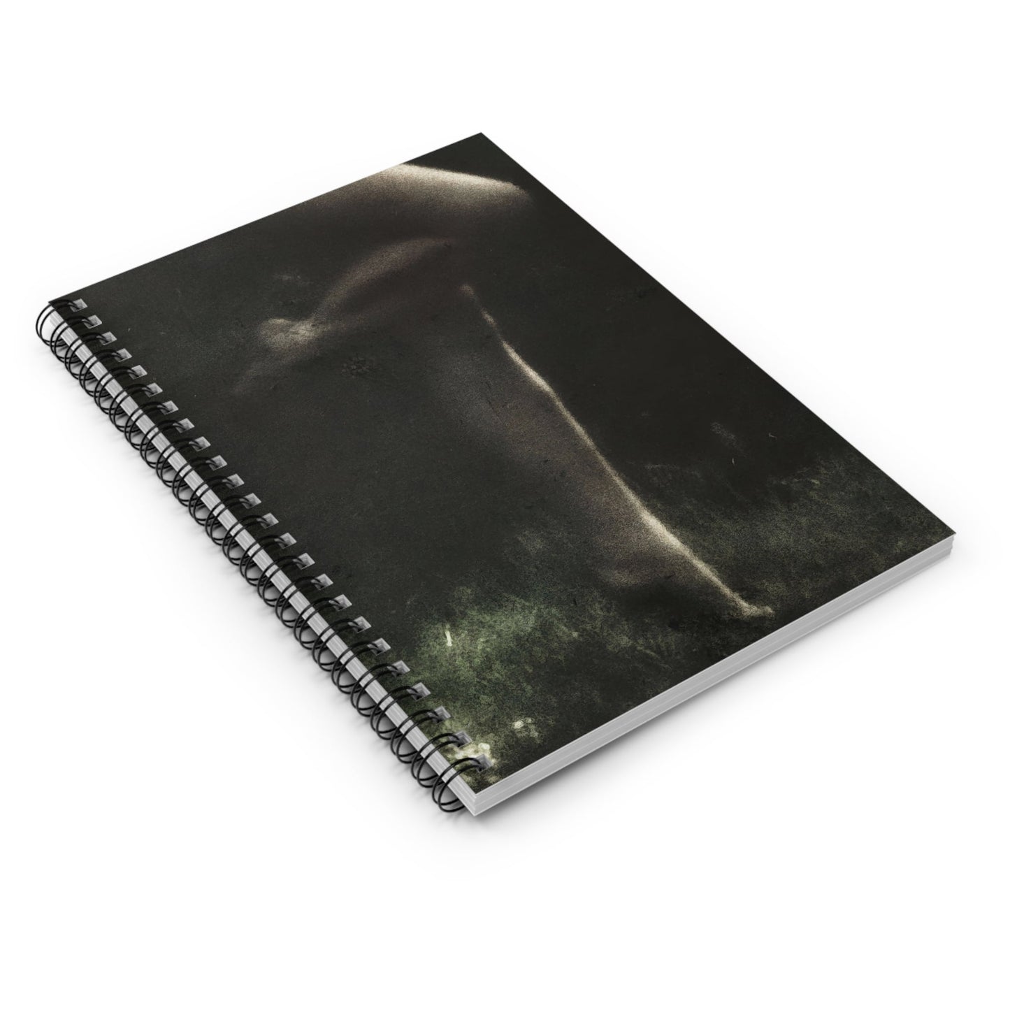 Midnight Forest Spiral Notebook Laying Flat on White Surface