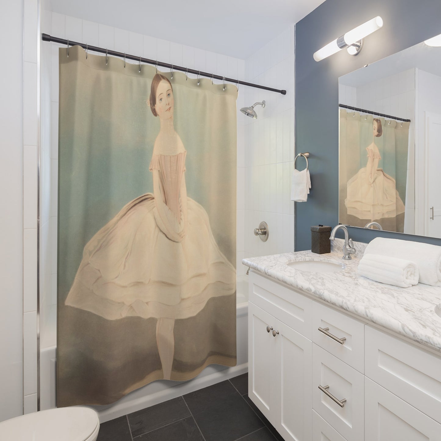 Minimalist Ballet Shower Curtain Best Bathroom Decorating Ideas for Victorian Decor