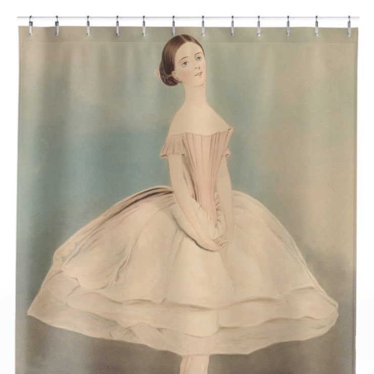 Minimalist Ballet Shower Curtain Close Up, Victorian Shower Curtains